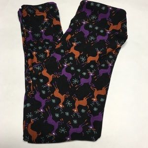 LuLaRoe kids leggings S/M reindeer